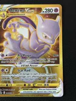 Mewtwo VSTAR 086/078 Gold Secret Rare Pokemon GO Card NM Condition - Image 3