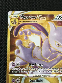Mewtwo VSTAR 086/078 Gold Secret Rare Pokemon GO Card NM Condition - Image 5