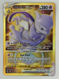 Pokemon TCG Mewtwo VSTAR Secret Rare Card 086/078 Pokemon Go NM - Image 1