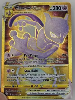Pokemon TCG Mewtwo VSTAR Secret Rare Card 086/078 Pokemon Go NM - Image 2