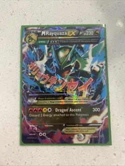 Pokemon TCG M Rayquaza EX Full Art Ultra Rare Card 61/108 XY - Image 1