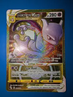Pokemon! NM MewTwo VSTAR Secret Rare - 086/078 - Pokemon Go - Image 1
