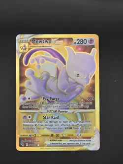 Pokemon Go TCG Mewtwo VSTAR Gold Secret Rare Card 086/078 NM Condition - Image 1