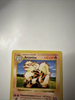 Pokemon TCG Arcanine Base Set, Shadowless Uncommon Card 23/102 - Image 3