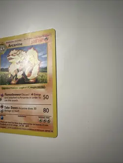 Pokemon TCG Arcanine Base Set, Shadowless Uncommon Card 23/102 - Image 5
