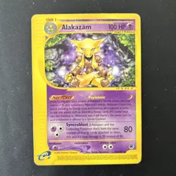 Alakazam 1/165 Holo Unlimited Rare Pokemon Card Gold Expedition TCG - Image 1