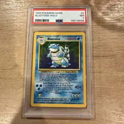 1999 Pokemon Blastoise 2/102 Base Set Holo Rare Unlimited Card PSA 7 NM - Image 1