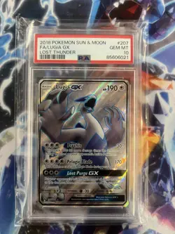 Lugia GX 207/214 Lost Thunder Full Art PSA Graded 10 Pokemon Trading Card Game - Image 1