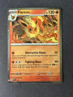 Pokemon Flareon Scarlet And Violet Promo 167 Promo Cosmo Holo Near Mint - Image 2