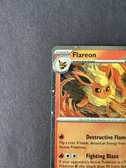 Pokemon Flareon Scarlet And Violet Promo 167 Promo Cosmo Holo Near Mint - Image 3