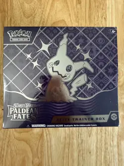 Pokemon TCG Scarlet & Violet Paldean Fates ETB Factory Sealed In Plastic Case - Image 1