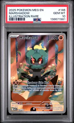 PSA 10 Marshadow 146/132 Meg En-mega Evolution Illustration Rare Pokemon - Image 1