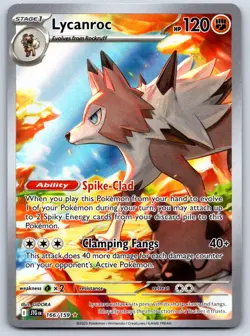Lycanroc (Illustration Rare) Journey Together 166/159 IR Pokemon Card NM - Image 1