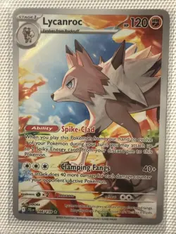 Pokemon TCG Journey Together Lycanroc Illustration Rare Card 166/159 (NM) - Image 1