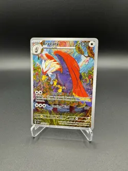 Pokemon TCG Braviary Surging Sparks Illustration Rare Card 214/191 NM Condition - Image 1