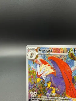 Pokemon TCG Braviary Surging Sparks Illustration Rare Card 214/191 NM Condition - Image 2