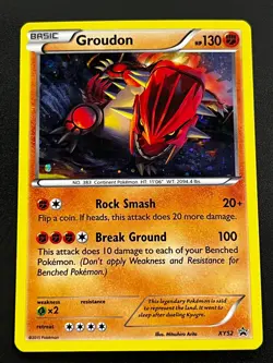 Groudon XY52 - XY Black Star Promo Cosmos Holo Pokemon TCG Card LP - Image 1