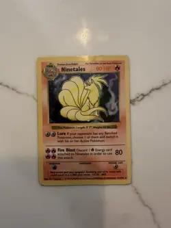 Pokemon TCG Ninetales Base Set Holo Unlimited Rare Card 12/102 LP Condition - Image 1
