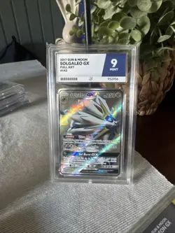 Pokemon Solgaleo GX Card 143/149 Sun Moon Base Full Art ACE grade 9 - Image 1