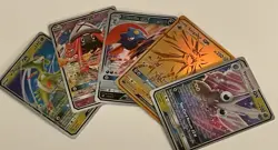 5 Pokemon GX Card Lot Tapu Lele GX Solgaleo Gold Virizion Weavile Venomoth Rare - Image 2