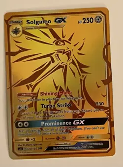 5 Pokemon GX Card Lot Tapu Lele GX Solgaleo Gold Virizion Weavile Venomoth Rare - Image 3