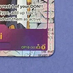 Bandai One Piece Card Game Sakazuki OP16-065 OP-16 Manga Rare - Image 3
