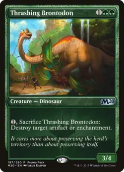 Thrashing Brontodon - Near Mint MTG Promo Pack: Core Set 2020 - Image 1