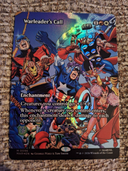 Warleader's Call Borderless Foil Marvel Super Heroes Mtg Nm 0096 - Image 1