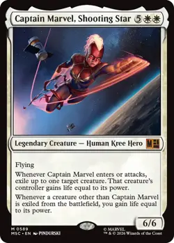 x1 Captain Marvel, Shooting Star M MTG Commander: Marvel Super Heroes M/NM, Engl - Image 1