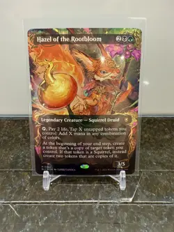 Hazel of the Rootbloom (Borderless) (Raised Foil) - Commander: Bloomburrow (BLC) - Image 1