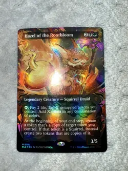 Hazel of the Rootbloom (Borderless) (Raised Foil) - Commander: Bloomburrow (BLC) - Image 2