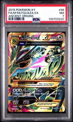 Pokemon M Rayquaza EX 2015 XY ANCIENT ORIGINS Ultra Rare #98 PSA 7 - Image 1