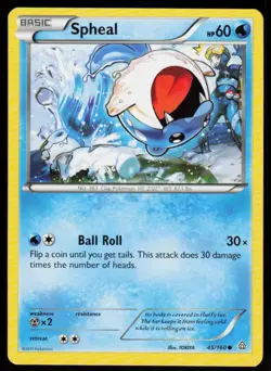 Spheal 45/160 Common Primal Clash Pokemon Near Mint - Image 1