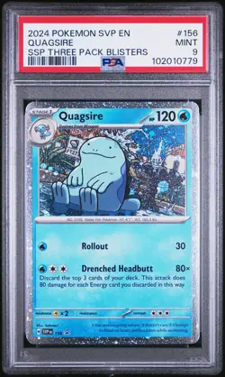 2024 POKEMON SVP EN #156 QUAGSIRE PSA 9 POP 49 SV BLACK STAR PROMO - Image 1