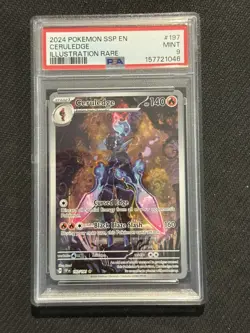 2024 Pokemon Surging Sparks Ceruledge IR 197/191 PSA 9 Mint Illustration Rare - Image 1