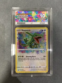 Pokemon TCG Vivid Voltage Rayquaza 138/185 Amazing Rare ACE 10 - Image 1