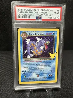 2021 Pokemon Celebrations DARK GYARADOS 8/82 Classic Collection PSA 9 MINT - Image 1