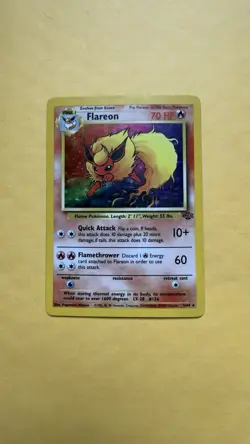 Pokemon Flareon Holo Rare Unlimited Jungle 3/64 - Image 1
