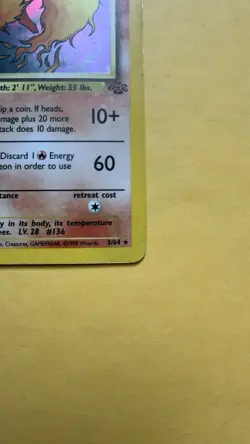 Pokemon Flareon Holo Rare Unlimited Jungle 3/64 - Image 5