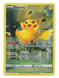 Pikachu GG30/GG70 Holo Crown Zenith Galarian Gallery Pokemon NM - Image 1