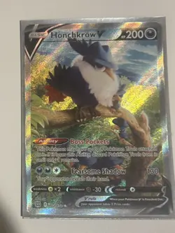 Pokemon TCG Honchkrow V Brilliant Stars 162/172 Holo Ultra Rare - Image 1