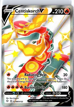 Centiskorch V SV108/SV122 Holo V Rare Shining Fates Shiny Vault Pokemon NM - Image 1