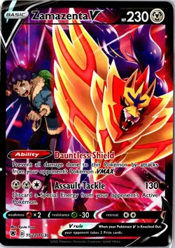 Zamazenta V TG22/TG30 Holo V Rare Astral Radiance Trainer Gallery Pokemon NM - Image 1