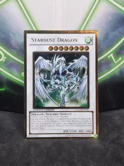 Yugioh Stardust Dragon GLD3-EN037 Gold Rare NM - Image 1