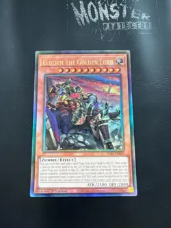 YUGIOH ELDLICH THE GOLDEN LORD ULTIMATE RARE RA01-EN019 ALT ARTWORK 1ST EDITION - Image 1