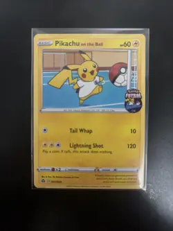 Pokemon Pikachu TCG Promo Card On the Ball Futsal, 001/005, Regular Promo - Image 1