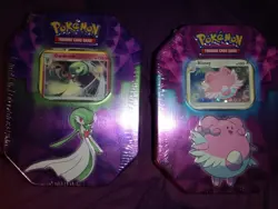 New Sealed Pokemon 2019 Strong Bonds Blissey And Gardevoir Tin Pair! - Image 1