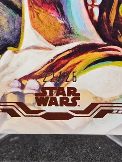 2025 Topps Star Wars Smugglers Outpost Aurra Sing /25 Orange Stellar Art #SAS-6 - Image 3