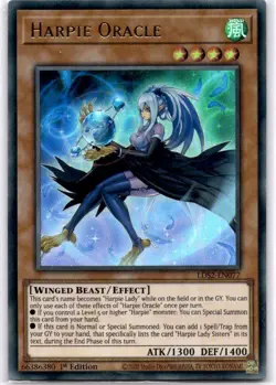 Yugioh Harpie Oracle LDS2-EN077 Ultra Rare 1st Edition NM - Image 1