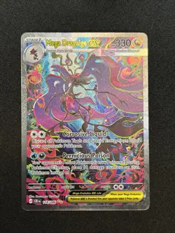 Pokemon TCG Mega Evolution: Chaos Rising Mega Dragalge Ex 118/086 Authentic NM - Image 1